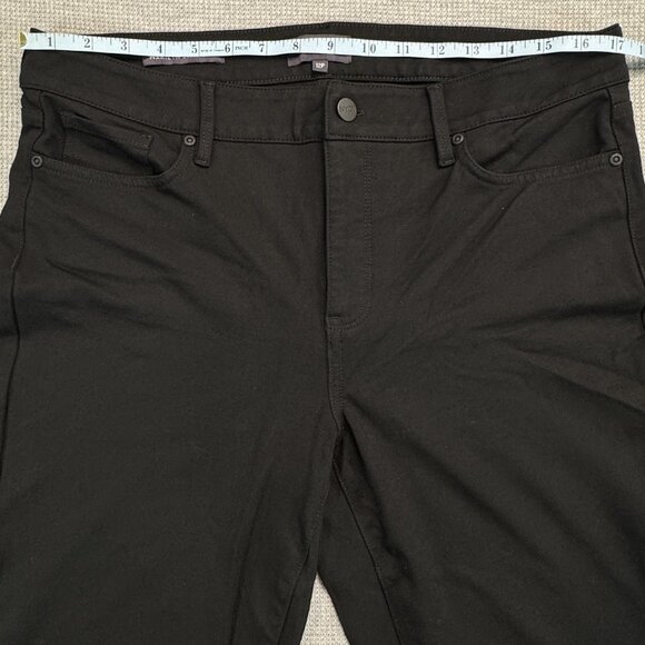 NYDJ Womens Marilyn Straight Black Trouser Size 12P Lift Tuck Technology Stretch - Picture 9 of 15